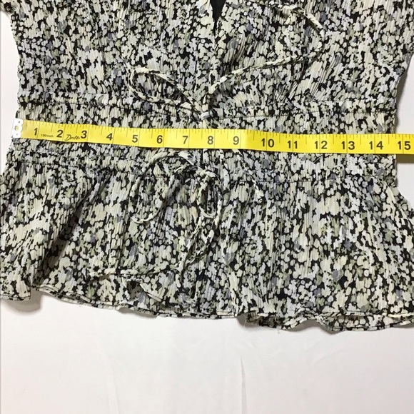 Astr Alexis Black Multi Floral  Puff Sleeve Blouse - Picture 13 of 13